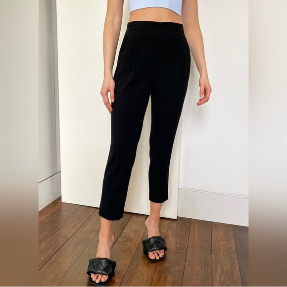 ARITZIA BABATON Cohen Pleated Front Pull On Dress Pants Black Size 0 - Picture 2 of 13